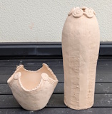 穴窯作品の素焼き