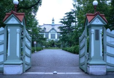 奈良女子大学記念館での書道部の展示